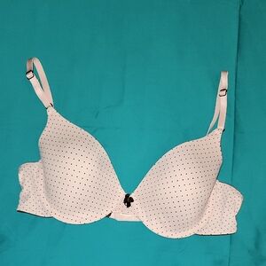 Maidenform Polka Dot Bra in Light Pink and Black